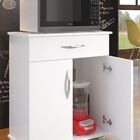 Balcão Base Branca Cozinha P/ Armazenamento Microondas Bebedo