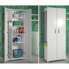 Balcão Branco 2 Portas Multiuso 4 Rodinhas