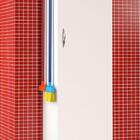 Balcão Branco Armário Multiuso 1 Porta Alto 4 Rodinhas