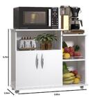 Balcão Branco Cozinha Suporte Microondas