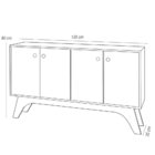 Balcão Buffet 04 Portas Sala De Estar Lívia N01 Ypê Off White