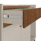 Balcão Buffet 133cm Bar Espelhado 2 Portas 1 Gaveta Luke L06