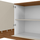 Balcão Buffet 160cm 4 Portas Pés Retrô Luzzo L06 Freijó/off W