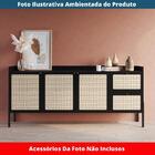 Balcão Buffet 1830mm Oslo Cor Nero Base Madeira Preta