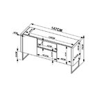 Balcão Buffet 2 Portas 1 Gaveta 147cm Vesta Thassos/branco/co