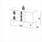 Balcão Buffet 2 Portas 2 Gavetas 135cm Tb329 Dalla Costa