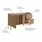Balcão Buffet 2 Portas 2 Gavetas 139cm Pé Madeira Artesano Os