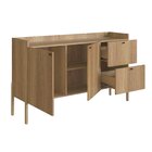 Balcão Buffet 2 Portas 2 Gavetas 139cm Pé Madeira Artesano Os