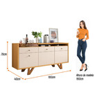 Balcão Buffet 2 Portas 2 Gavetas Sollare Hb Móveis