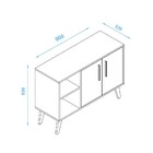 Balcão Buffet 2 Portas Branco - Pnr Móveis