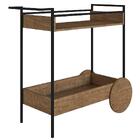 Balcão Buffet 2 Portas E Carrinho Bar Com Rodízios Steel Quad