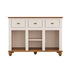 Balcão Buffet 3 Gavetas 3 Portas 130cm Madeira Maciça Tampo B