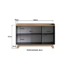 Balcão Buffet 3 Portas 150cm John - Preto