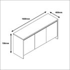 Balcão Buffet 3 Portas 1 Gaveta 160cm Madrid Cedro/off White