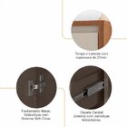 Balcão Buffet 3 Portas 1 Gaveta 160cm Madrid Cedro/off White