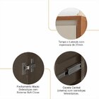 Balcão Buffet 3 Portas 1 Gaveta 160cm Madrid Cedro/off White