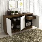 Balcão Buffet 3 Portas 1 Gaveta Bb2610 Tecnomobili Capuccino