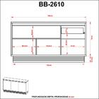 Balcão Buffet 3 Portas 1 Gaveta Natural/off White Bb2610 - Te