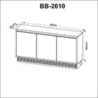 Balcão Buffet 3 Portas 1 Gaveta Natural/off White Bb2610 - Te