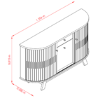 Balcão Buffet 3 Portas 1 Gavetas Monza Madetec
