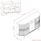Balcão Buffet 3 Portas 1 Gavetas Monza Madetec