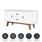Balcão Buffet 3 Portas 2 Gavetas Aparador 150 Cm Mônaco Mdf L