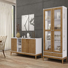 Balcão Buffet 3 Portas 3 Nichos Milão - Off White/freijó