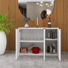 Balcao Buffet 3 Portas Branco Sala De Jantar - Estilo E Funci