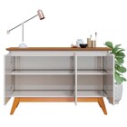 Balcão Buffet 3 Portas Classic Com Espelho Adnet Hi01 Off Whi