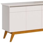 Balcão Buffet 3 Portas Classic Com Espelho Adnet Hi01 Off Whi