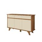 Balcão Buffet 3 Portas E 3 Gavetas Buono F08 Freijó/off - Mpo