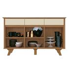 Balcão Buffet 3 Portas E 3 Gavetas Buono F08 Freijó/off - Mpo