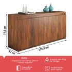 Balcão Buffet 3 Portas Mel Cedro - Viero Móveis