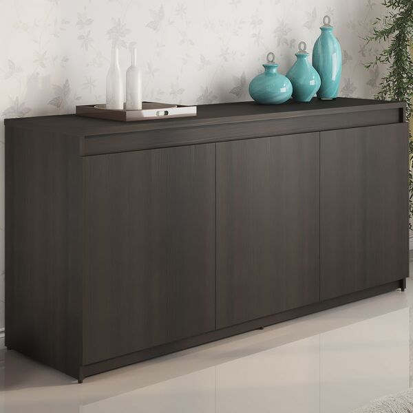 Balcão Buffet 3 Portas Mel Nogueira - Viero Móveis