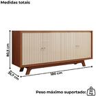 Balcao Buffet 4 Portas 180 Cm Soleil Dj Moveis