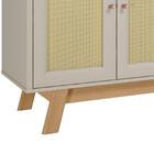 Balcão Buffet 4 Portas Carvalho Off White Bangu Shop Jm