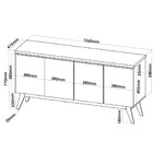 Balcão Buffet 4 Portas Espelhadas Lucca Viero