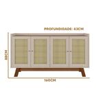 Balcão Buffet 4 Portas Freijó Off White Bangu Shop Jm