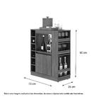 Balcão Buffet Adega Bar Com Prateleiras E Nichos Para Vinho P