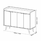 Balcão Buffet Aparador 4116 Pés Retrô - Jb Bechara Canela/pre