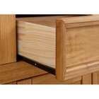 Balcão Buffet Aparador De Madeira Em Cera Com 4 Portas E 4 Ga