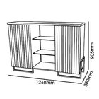 Balcão Buffet Aparador Decorativo 130cm Palestra Ripado Mdp/m