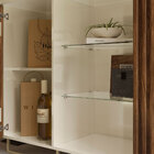 Balcão Buffet Aparador Decorativo 130cm Palestra Ripado Mdp/m