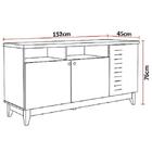 Balcão Buffet Aparador Pozzi L02 Madero Canela Mpozenato