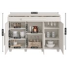 Balcão Buffet Aparador Rubi Com 3 Portas E 1 Gaveta Com Repar