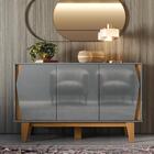 Balcão Buffet Aparador Sala Cozinha Com Prateleira E 3 Portas