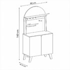 Balcão Buffet Bali 2 Portas 3 Prateleiras Preto - Artely Móve