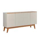 Balcão Buffet Bancada 4 Portas Ares Lux 1,61m Off White Com P