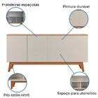 Balcão Buffet Bancada 4 Portas Ares Lux 1,61m Off White Com P