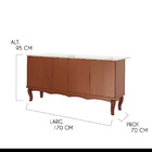 Balcão Buffet Bancada Ilha Gourmet 170 X 70 Cm Italy Tampo Vi